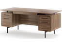 BDI LINQ 70-inch Natural Walnut executive desk with organized storage