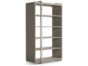 Bernhardt Arcadia clay oak 5 shelf etagere bookcase with Kalta faux stone detail