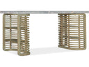 Surfrider writing desk in Driftwood with stone veneer top