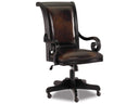Telluride adjustable leather tilt swivel executive desk chair