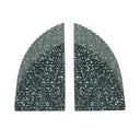 Gabby green speckled concrete arc bookends pair