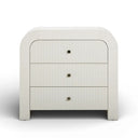 Hump White 38-inch arched three drawer sculptural storage chest