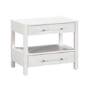 Brandyss White Burl 26 inch two drawer cabinet
