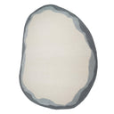 Tarba Grey freeform 8 by 10 organic hand tufted wool rug
