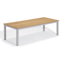 Travira 11 Piece Aluminum Patio Dining Set W/ 103 X 42 Inch Rectangular Tekwood Natural Table By Oxford Garden - Titanium Sling