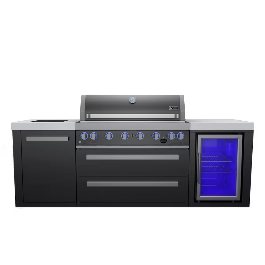 Mont Alpi Black Series 8 Ft Kitchen with Refrigerator