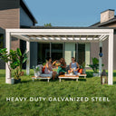 Backyard Discovery Windham Steel Pergola — 14×10, Sail Canopy