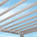 Backyard Discovery Windham Steel Pergola — 14×10, Sail Canopy