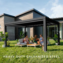 Backyard Discovery Trenton Steel Pergola — 14×12, Sail Canopy