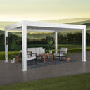 Backyard Discovery Windham Steel Pergola — 14×10, Sail Canopy