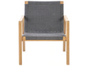 Royal Teak Collection Admiral Outdoor Teak and Synthetic Rope Accent Chair in Sand