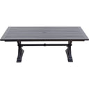 Brooklyn 3 Pc Aluminum Dining Set w/ 86 X 44 Inch Table & Benches in Multi Brown/Sesame by Darlee