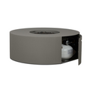 Covewood 41-in Round Aluminum Propane Fire Pit Table in Charcoal by BBQGuys Signature