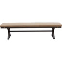 Brooklyn 3 Pc Aluminum Dining Set w/ 86 X 44 Inch Table & Benches in Multi Brown/Sesame by Darlee