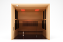 Lumin Two infrared sauna top-down interior layout view