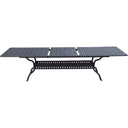 Nassau 11 Pc Cast Aluminum Dining Set w/ 92 X 42 Inch Series 30 Extension Table in Antique Bronze/Sesame by Darlee