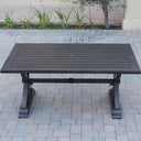 Brooklyn 7 Pc Aluminum Dining Set w/ 67 X 39 Inch Table in Multi Brown/Sesame by Darlee