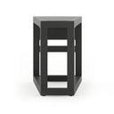 Misty Cove 4 Pc Aluminum Seating Set - Curved Sectional in Black/Canvas Charcoal by Lakeview Outdoor Designs