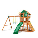 Outing Swing Set - Wood Roof w/ Trapeze Arm, view 2