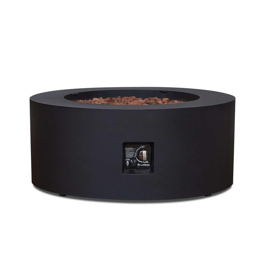 Elysian 24-in Round Steel Propane Fire Pit Table W/ Hidden Tank in Light Sand by Lakeview Outdoor Designs