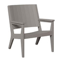 Donoma 5 Pc Recycled Plastic Rectangular Fire Pit Dining Set in Light Grey by Berlin Gardens