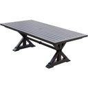 Brooklyn 3 Pc Aluminum Dining Set w/ 86 X 44 Inch Table & Benches in Multi Brown/Sesame by Darlee