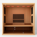 Lumin Three infrared sauna top-down interior layout view