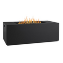 Covewood 72-in Rectangular Aluminum Propane Fire Pit Table in Charcoal by BBQGuys Signature