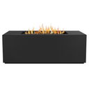 Covewood 72-in Rectangular Aluminum Propane Fire Pit Table in Charcoal by BBQGuys Signature