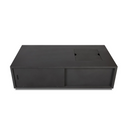 Treme 60 Inch Rectangular Powder Coated Steel Natural Gas Fire Pit Table in Weathered Slate by Lakeview Outdoor Designs (Ships Propane w/ Conversion Kit)