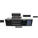 Mont Alpi Black Series 10 Ft Kitchen with Refrigerator