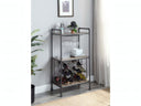 ACME Brantley Wine Bottle & Glass Rack — Antique Oak & Sandy Gray