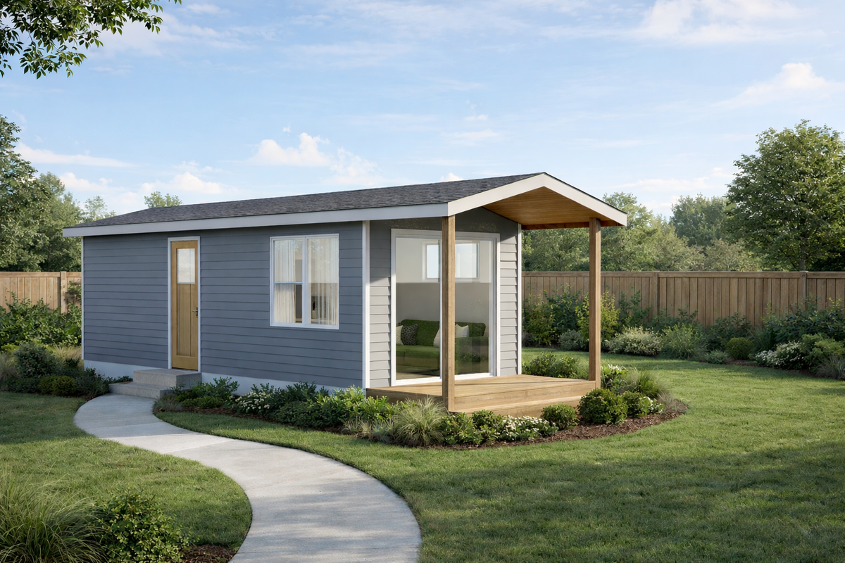 Irontown Sledhaus 300 modular home — exterior view