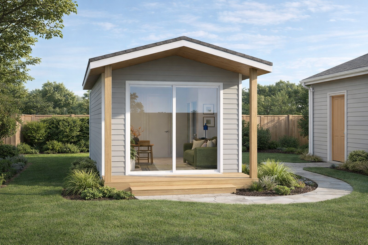 Irontown Sledhaus 300 modular home — exterior view