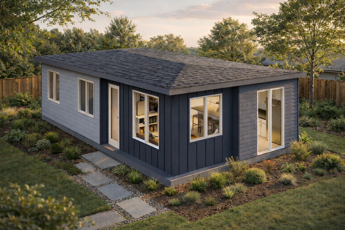 Irontown Morada 800 modular home — exterior view