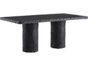 Arteriors Outdoor Gemini Rectangle Dining Table in Matte Carbon Concrete Composite