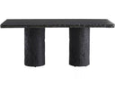 Arteriors Outdoor Gemini Rectangle Dining Table in Matte Carbon Concrete Composite