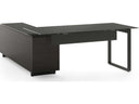 BDI Corridor satin-etched tempered glass desk surface