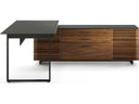 BDI 6531 Natural Walnut executive desk alternate view