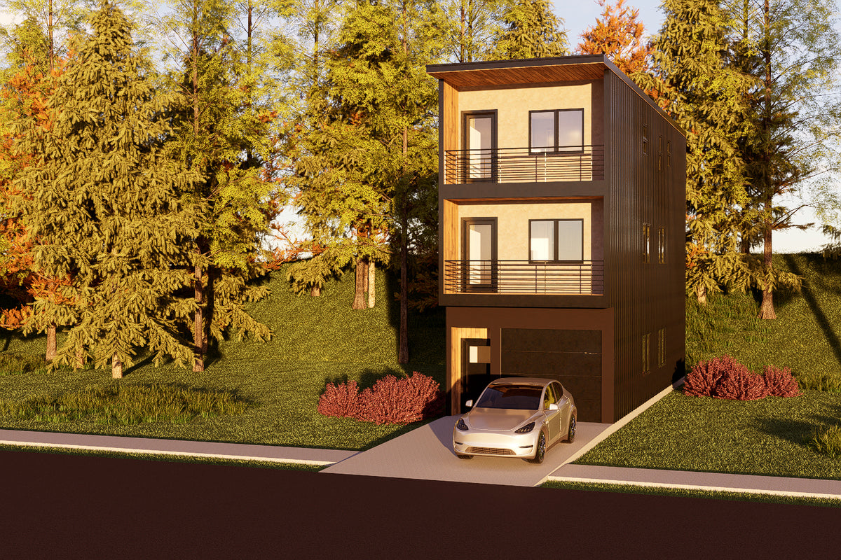 Irontown The Berkeley 2 modular home — exterior design rendering