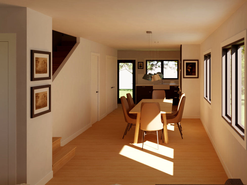 Irontown The Berkeley 2 modular home — interior design rendering