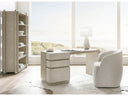 Bernhardt Arcadia 3 piece modern home office — desk upholstered chair and open etagere