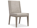 Bernhardt Linea Cerused Greige ash upholstered side chair, view 1