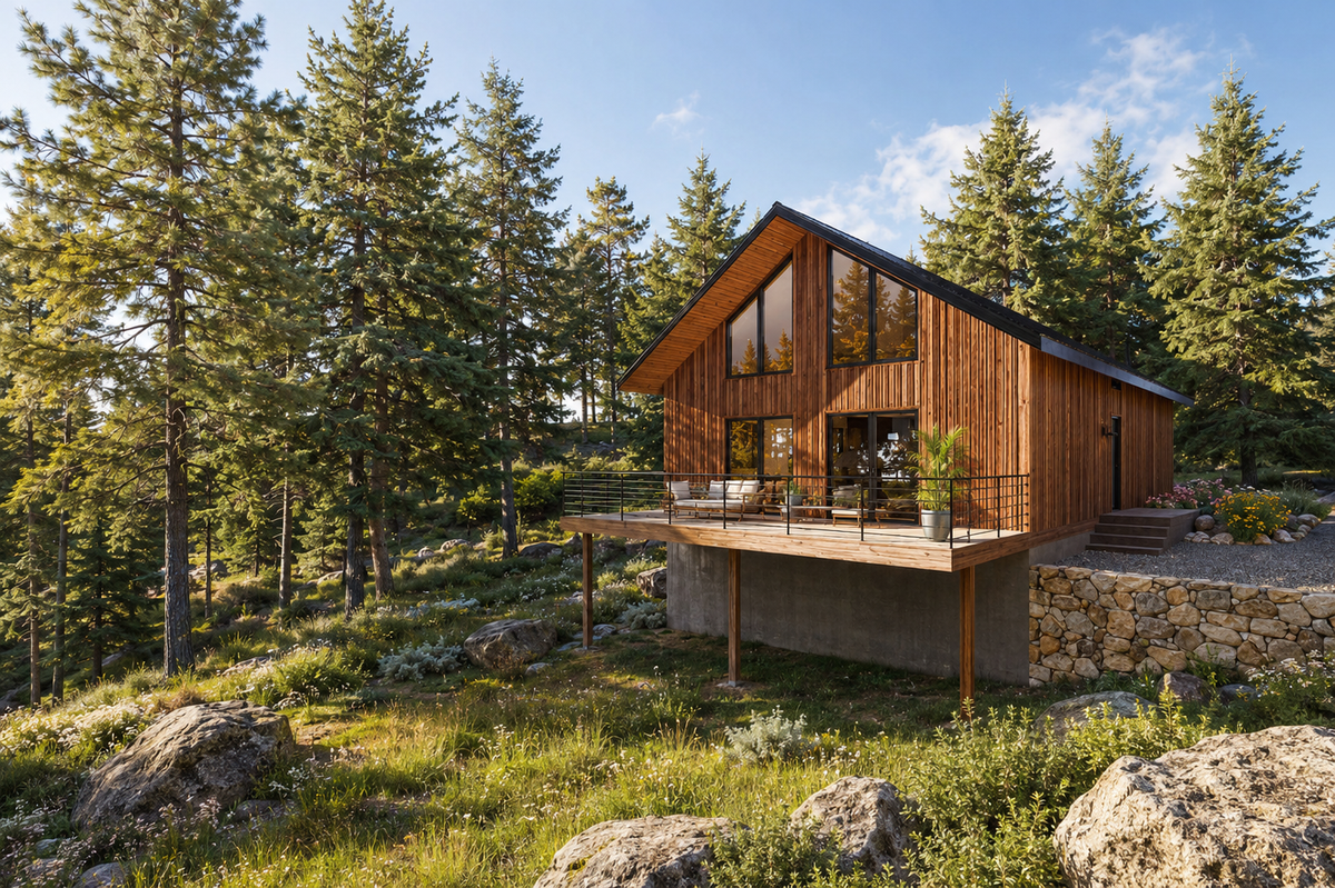 Irontown The Bunkhouse modular home — exterior view