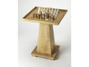 Butler Levon natural mango wood chess and checkers game table — product photo 2