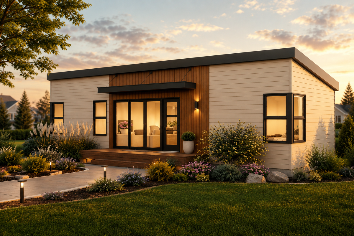 Irontown Cabana 700 modular home — exterior view