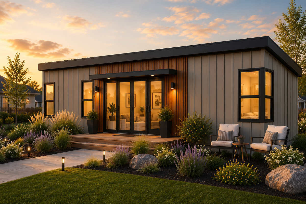 Irontown Cabana 700 modular home — exterior view