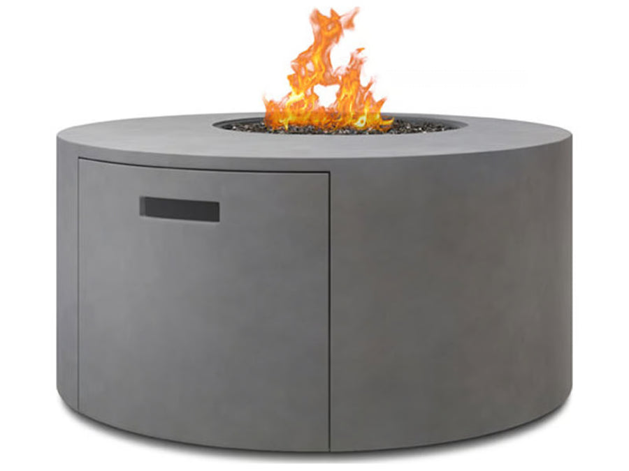 Ebel Bellino Round Fire Table — Concrete, with Lid