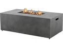 Ebel Bellino 60-Inch Rectangular Outdoor Fire Pit in Concrete Finish