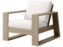 Ebel Novara Aluminum Outdoor Club Accent Chair with Sunbrella Cushions